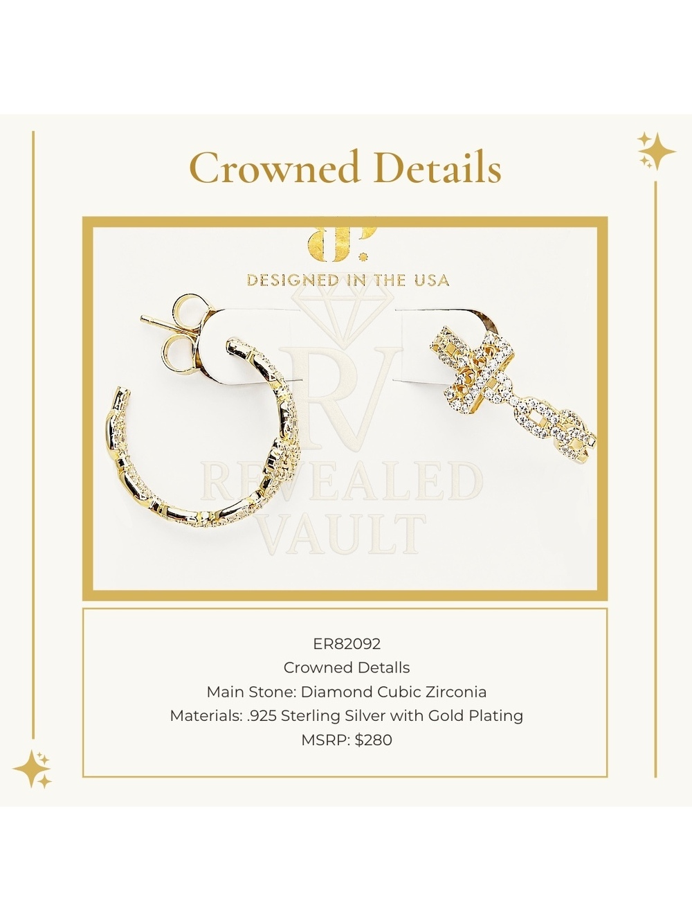 Crowned Details - Sterling Club Vermeil
